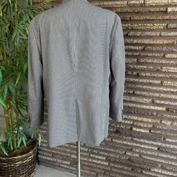 Orvis Men's Blue Gingham Check 3 Button Sport Coat Blazer Size 46R - Picture 6 of 12